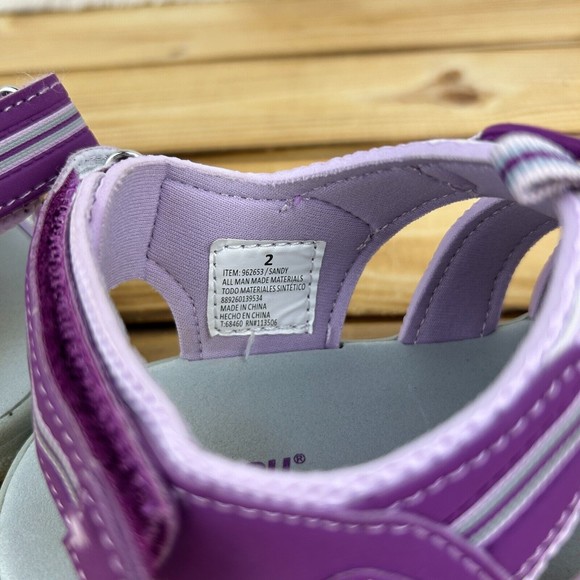 Khombu Girls Sizes 1 2 4 Hiking Water Shoes Sandals Closed Toe Purple Outdoor - Picture 14 of 14